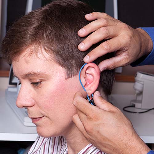 Real Ear Measurement testing in process.